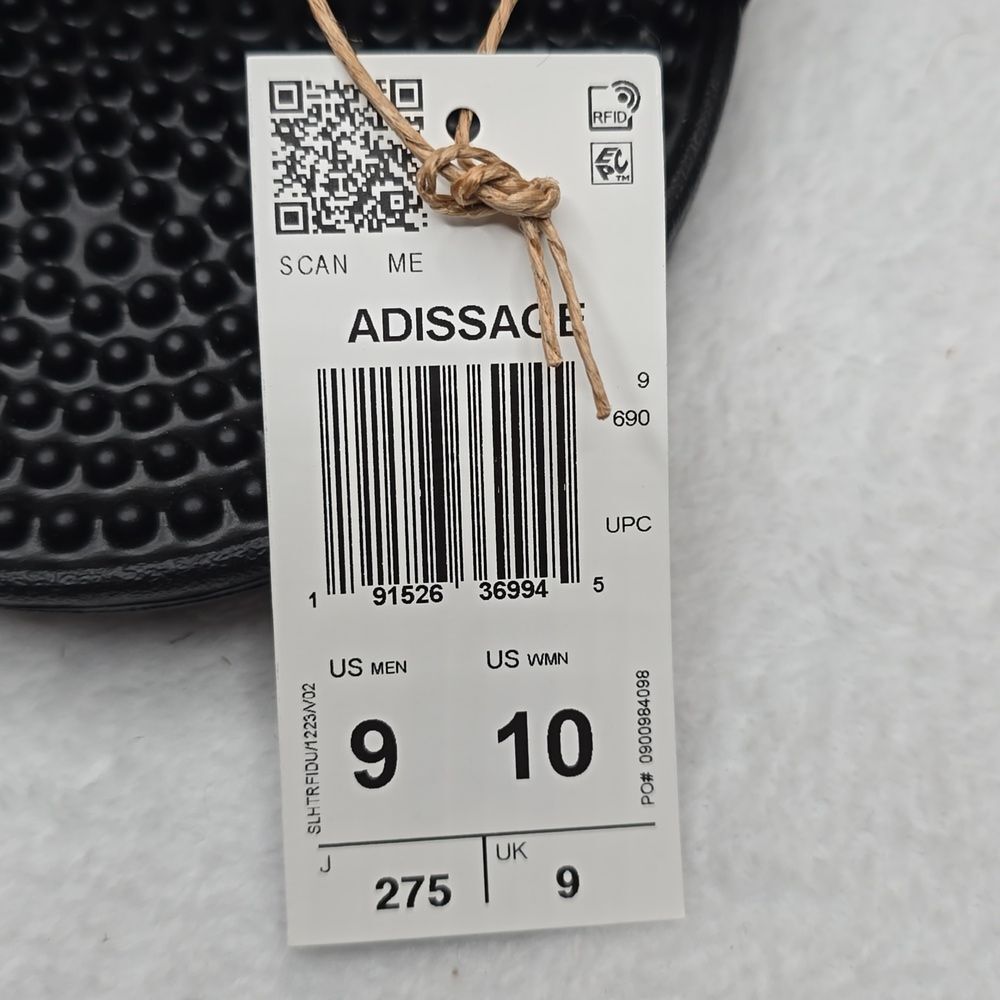 NIB Men's Adidas Adissage Sport Slides Sz M9 / W10 - Picture 7 of 8